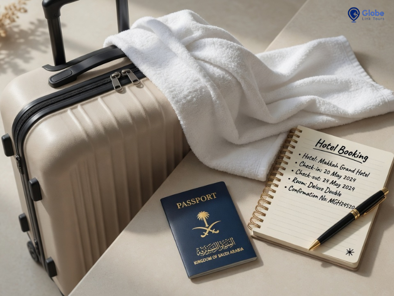 Bag,Passport ,Twal and bok