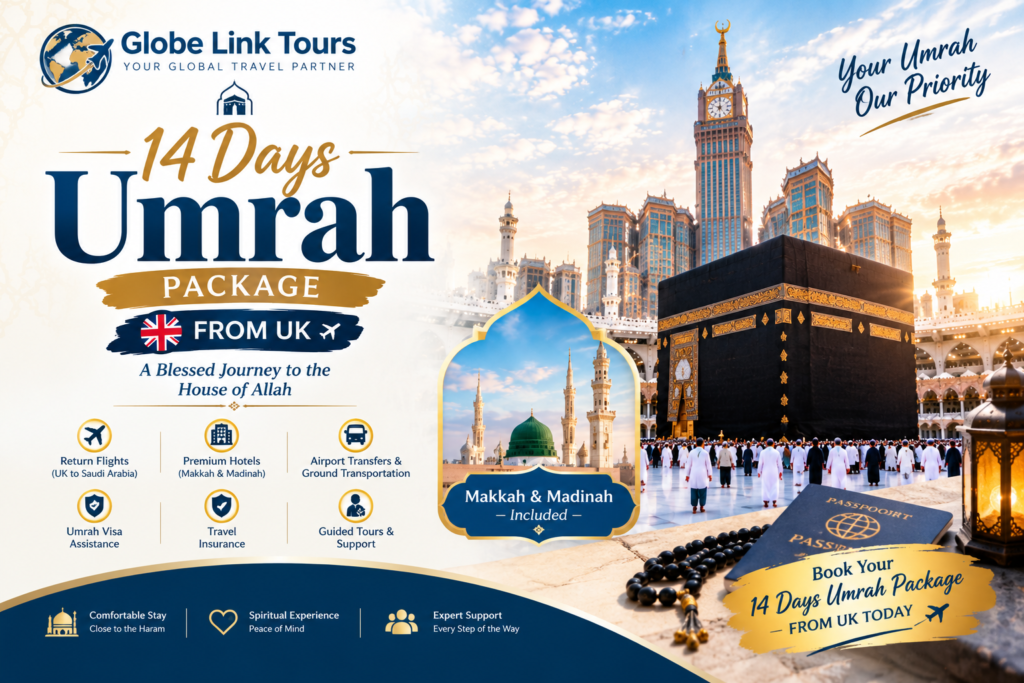 14 Days Umrah Package from UK